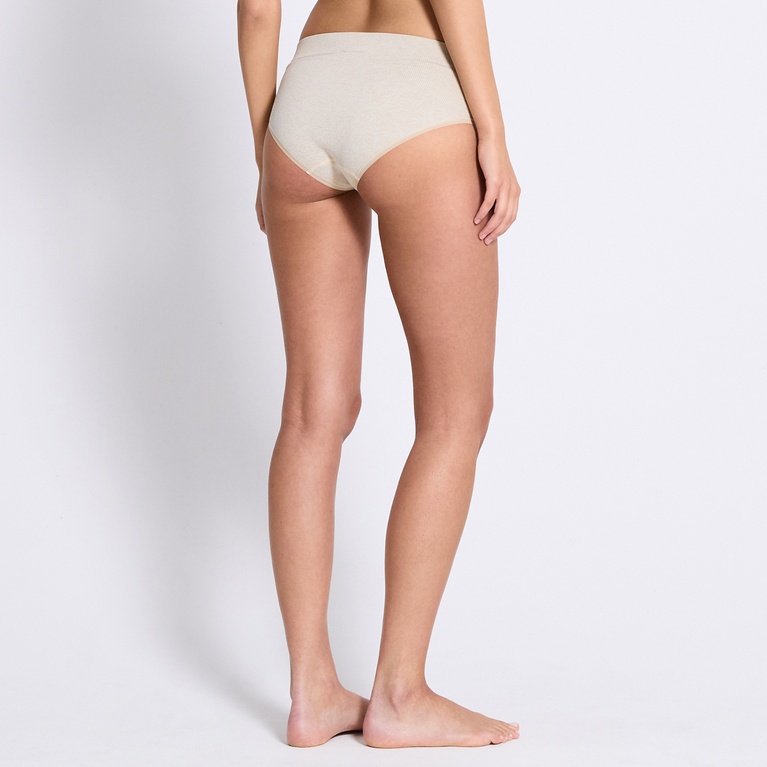 Ribbed panties "Rib underwear" Beige Melange